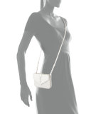Tri-Pocket V-Flap Crossbody Bag, Gray