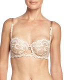 Dressing Floral Demi-Cup Bra, Ambre Nacre