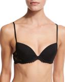 Airy Blooms Push-Up Bra, Black