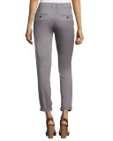 Twill Boyfriend Trousers, Fossil