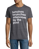 Poolside Crewneck T-Shirt, Black