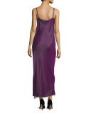 Roel Double-Strap Column Dress, Grape