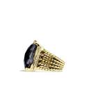 Wheaton Ring with Black Onyx and Diamonds in Gold
