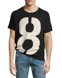 Number 8 Crewneck T-Shirt, Black