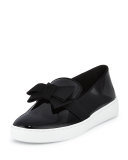 Val Runway Bow Skate Sneaker, Black