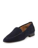 Alin Suede Loafer, Navy Blue