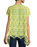 Wilson Eyelet-Sleeve Embroidered Tunic