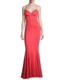 Sandy Sleeveless Ponte Bodycon Dress, Coral