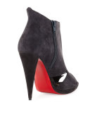 Belfeconica Suede 120mm Bootie, Fusain