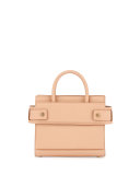 Horizon Mini Leather Satchel Bag, Beige Pink