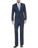 Double Pinstripe Two-Piece Suit, Blue