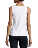 Basic Ribbed Tank, White 