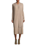 Cozy Ribbed Elongated Cardigan