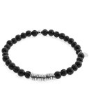 Men's Round Onyx Beaded Bracelet