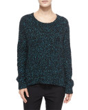 Long-Sleeve Boucle Sweater