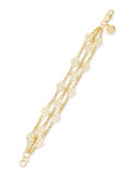 Gold-Plated 3-Strand T-Logo Bracelet