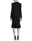 Powell Sequined-Harness Sweater, Black