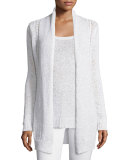 Long Cable-Knit Cardigan