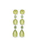 Peridot & Demantoid Garnet Drop Earrings