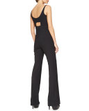 Sleeveless Cutout Scuba Crepe Jumpsuit