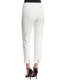 Alexa Stretch Micro Ottoman Capri Pants, Cream