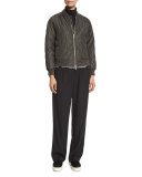 Quilted Bomber Jacket