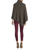 Haesel C Speckled Cashmere Poncho, Heather Cacao