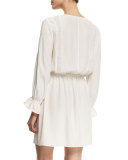 Lace Long-Sleeve Dress, Off White