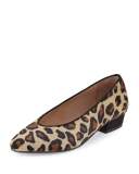 Zan Calf-Hair Comfort Flat, Leopard