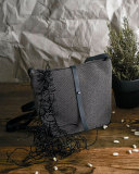 Medium Monili Bucket Bag, Ruthenium