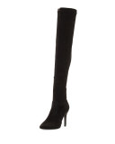 Jemina B Faux-Suede Over-the-Knee Boot, Black