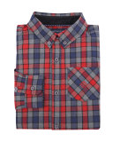 Long-Sleeve Check Flannel Shirt, Red, Size 2-7