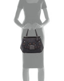 Drifter Floral Top-Handle Bag, Black