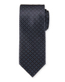 Circle-Link Printed Silk Tie