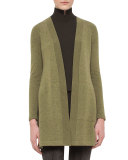 Open-Front Long Cashmere Cardigan, Turaco