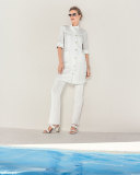 Stretch-Cotton Cropped Pants