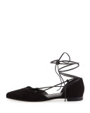 Gilligan Lace-Up d'Orsay Flat, Black