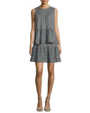The Jubilee Embroidered Tank, Gray