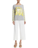 Easy Wide-Leg Ankle Pants