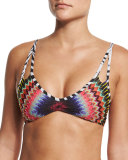 Utopia Printed Bralette Swim Top
