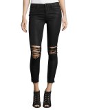 The Icon Ankle Coated Jeans w/Distressing, Masie