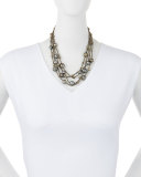 Pyrite and Tahitian Pearl 4-Strand Necklace