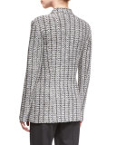 Windsor Knit Jacket w/ Patch Pockets, Hematite Multi