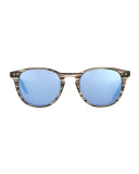 Men's Plimsoul Round Sunglasses, Gray/Blue