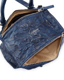 Pandora Medium Pepe Leather Shoulder Bag, Navy