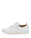 Men's Croc-Embossed Leather Low-Top Sneaker