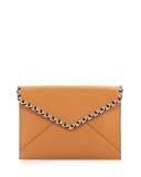 Chase Leo Leather Envelope Clutch Bag, Neutral/Multi