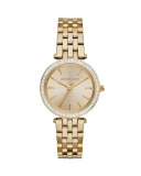 Mini Darci Golden Stainless Steel Glitz Watch