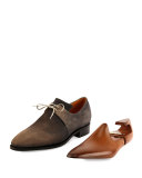 Arca Suede Lace-Up Shoe, Dark Brown