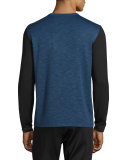 Billy Anemone Contrast-Sleeve T-Shirt, Blue/Black